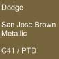 Preview: Dodge, San Jose Brown Metallic, C41 / PTD.